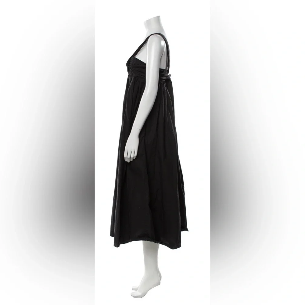 Chic Cecilie Bahnsen Black One-Shoulder Midi Vera Dress - Picture 6 of 7